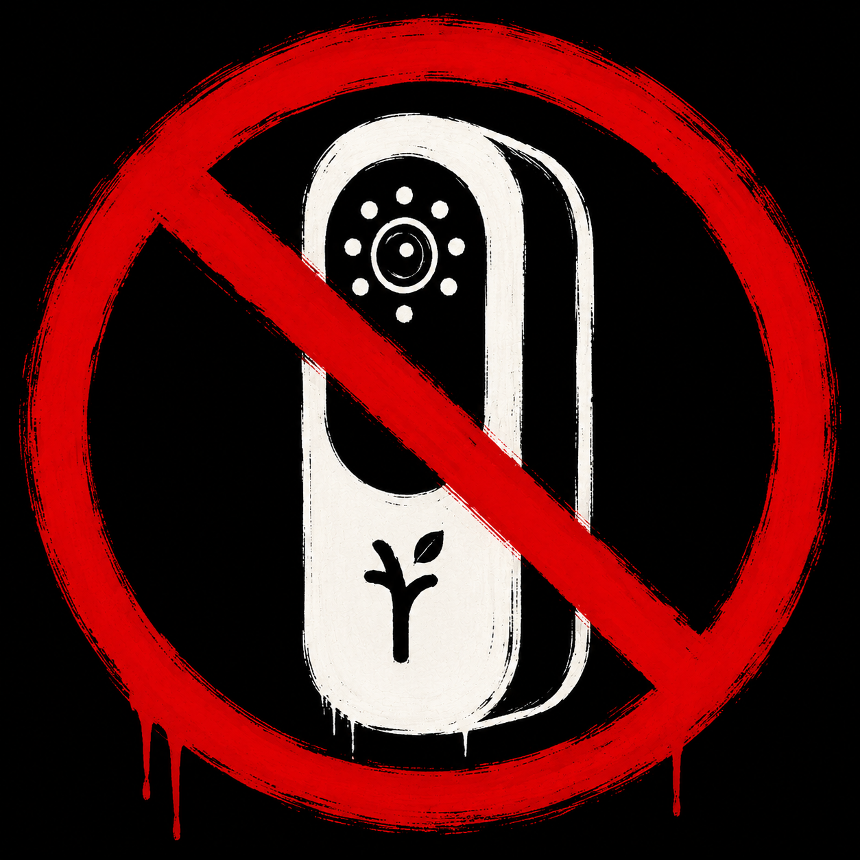 Surveillance camera crossed out